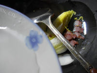 家常菜腊肉小炒做法图解4)