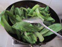 油菜炒肉自制做法图解6)