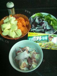 家常菜咖喱土豆鸡块做法图解2)