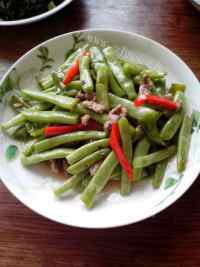 家常菜炒四季豆