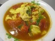 色味俱全的青椒西红柿炒蛋