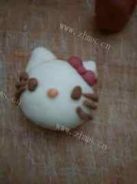 可爱的hello kitty馒头做法图解8)