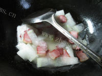 家常腊肉烩冬瓜的做法图解八