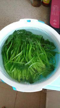 家常菜蒜蓉菠菜做法图解5)