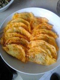自制黄金蛋饺做法图解4)