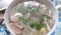 火腿鸡汤米线做法图解7)