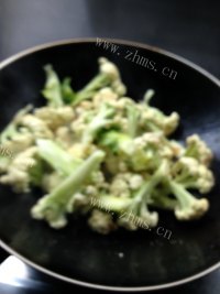 家常菜有机花菜炒肉片做法图解8)