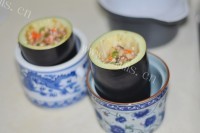 香菇茄子蒸饭做法图解5)