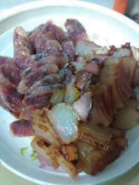 家常菜荷兰豆炒腊味做法图解2)