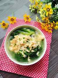 美味的小白菜鸡蛋汤
