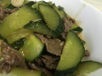 家常菜青瓜炒牛肉