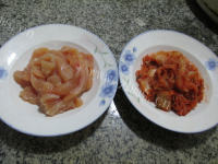 风味泡菜炒鸡柳做法图解1)