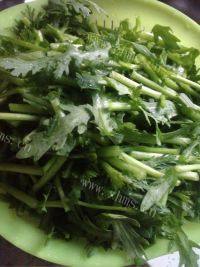 家常菜蒜泥茼蒿做法图解2)