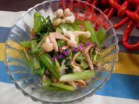 家常菜芹菜炒蘑菇