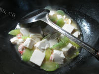 经典虾仁莴笋煮豆腐的做法图解八