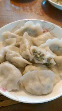 自己做的荠菜水饺