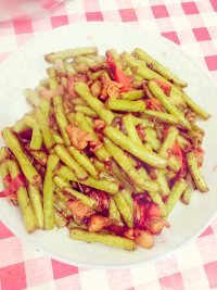 芳香四溢的长豆角炒肉做法图解8)