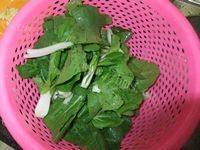 家常菜虾皮炒小白菜做法图解1)