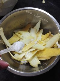 自制柚子皮糖做法图解3)