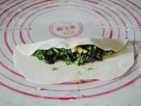 鲜香酥脆韭菜褡裢火烧做法图解14)