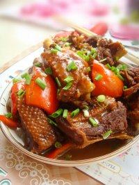 美味的红烧鹅肉