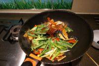 儿菜炒肉片做法图解6)