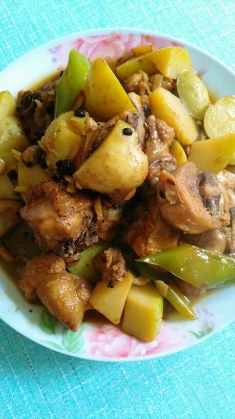 珍馐美味的土豆炖鸡块