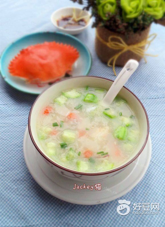蟹粉丝瓜粥