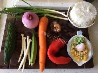 清淡的什锦炒饭做法图解1)