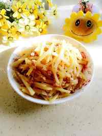 家常肉末土豆丝