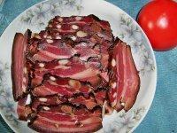 自制腊肉炒年糕做法图解7)