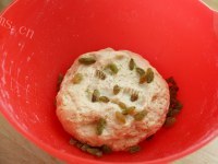 美味的红枣玉米面发糕做法图解3)