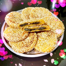 南瓜芝麻糯米饼