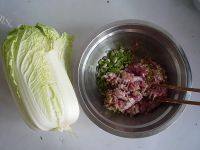 诱人的猪肉白菜包做法图解2)