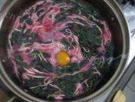 家常苋菜鸡蛋面做法图解4)