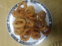 美味的香酥鱿鱼圈