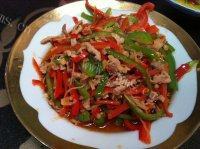 双椒肉丝自制