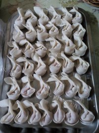 美味的猪肉大葱馄饨做法图解9)