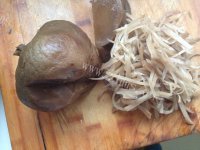 家常菜肉丝炒咸菜做法图解2)