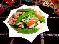 香气浓郁的荷兰豆炒肉做法图解11)