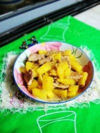 美味的菠萝炒肉
