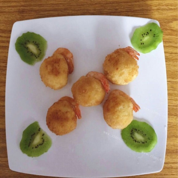 美味的土豆泥虾球