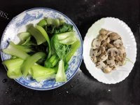 清爽白蘑菇扒油菜做法图解7)