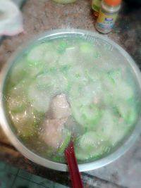 家常菜丝瓜肉片汤
