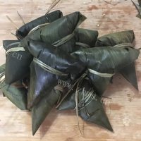 美味的香茹鸡腿粽做法图解15)