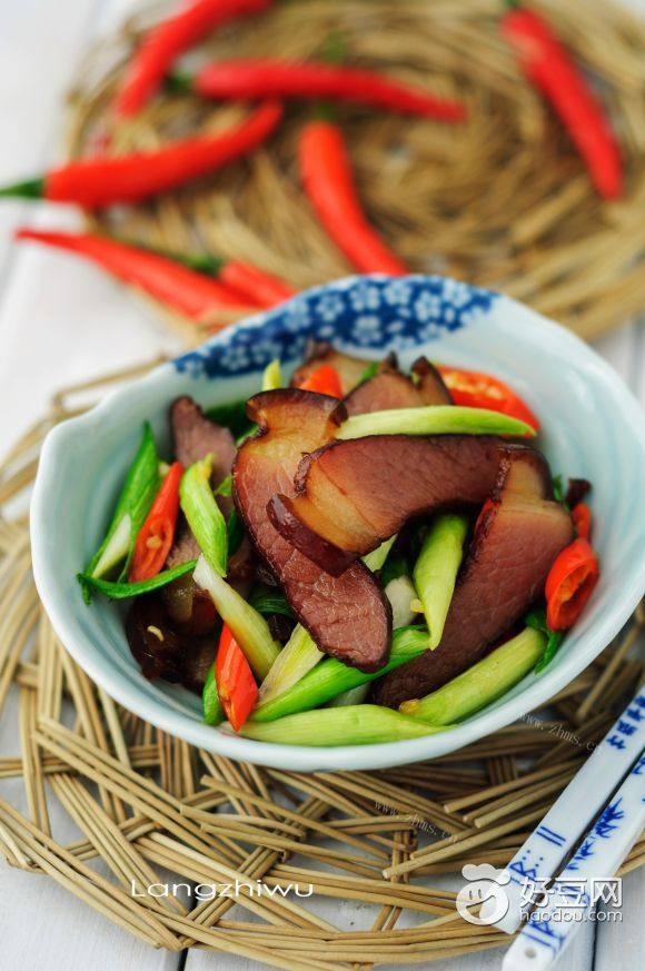 好吃的蒜苗炒腊肉