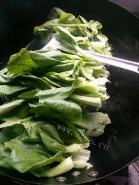 家常菜炝炒小白菜做法图解4)