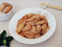 美味的笔管鱼烧豆腐做法图解11)