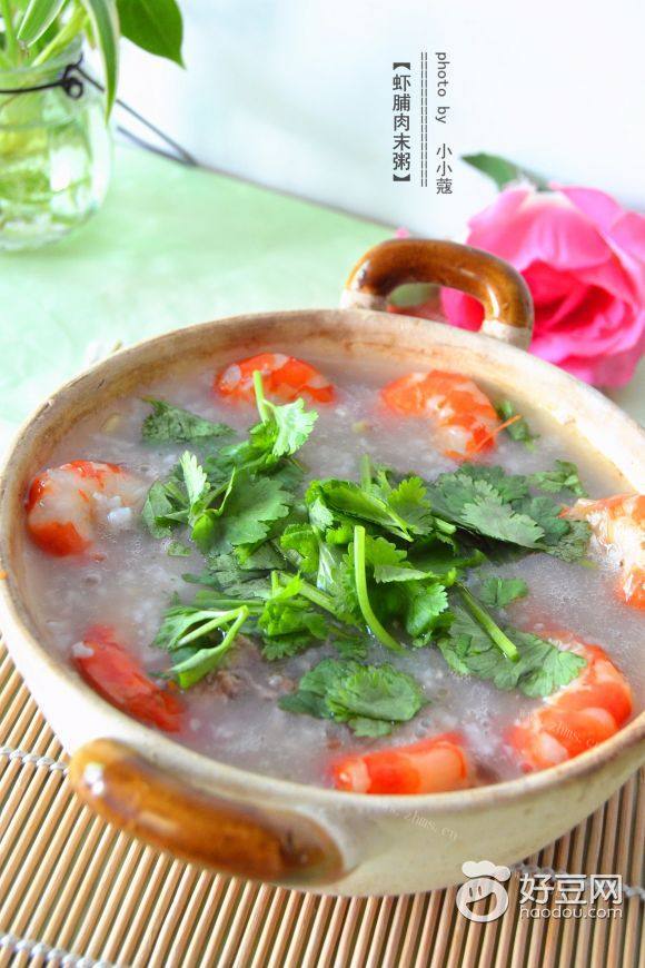 虾脯肉末粥