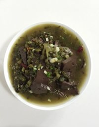 过瘾的酸菜烩猪血做法图解13)